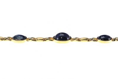 Black Star Sapphire Bracelet in 14kt Gold SOLD